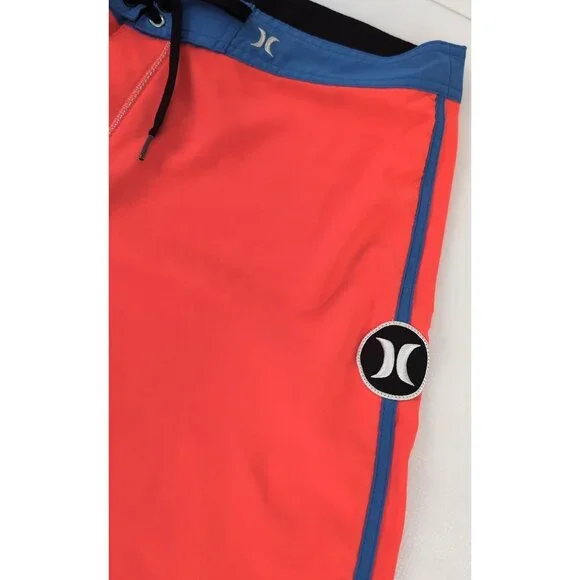 Hurley‎ Phantom Board Shorts Mens 36 Orange Blue Quick Dry Swim Beach Surf - Picture 5 of 10